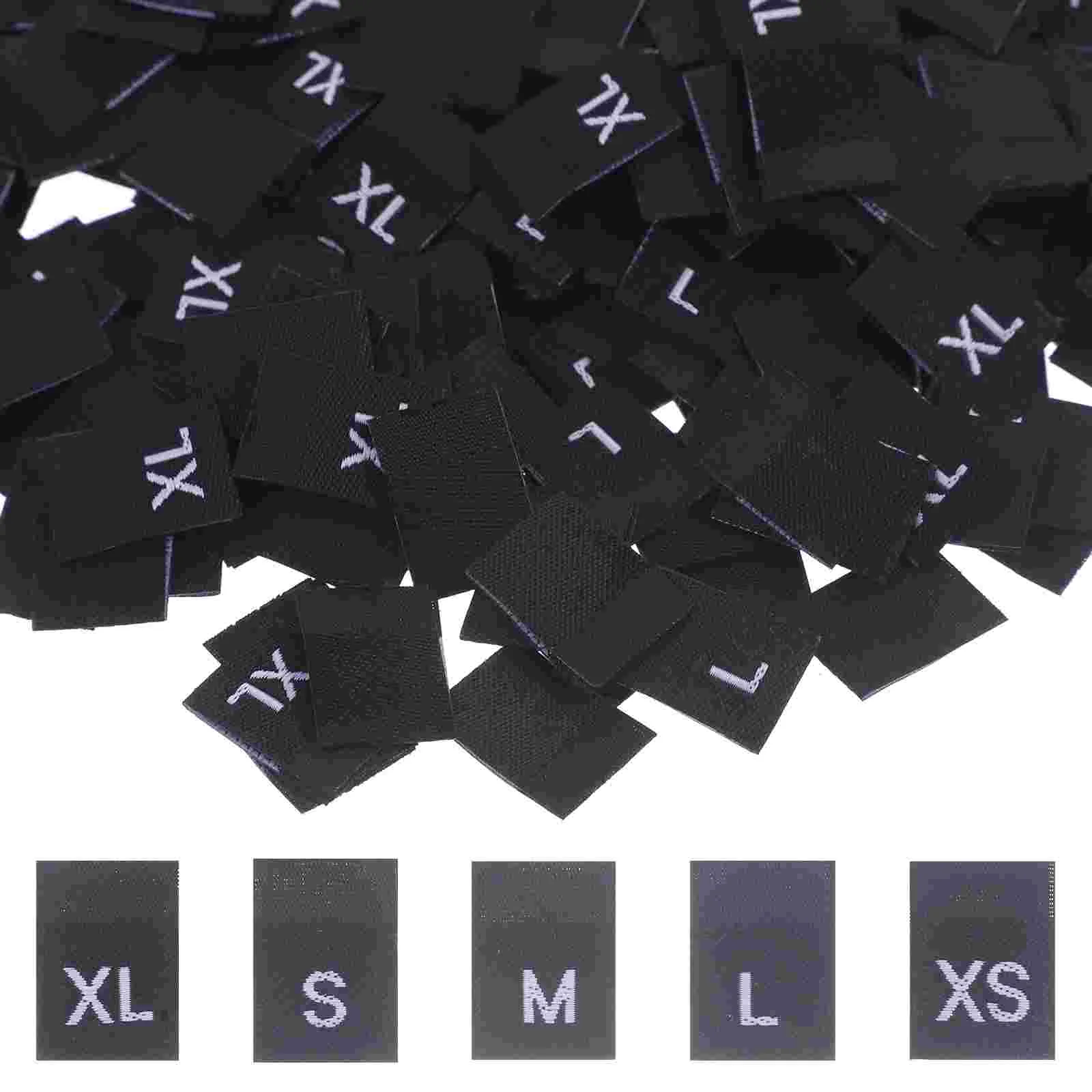 "Ultnice Custom Size Labels for Sewing Clothes - 500Pcs Black Shirt Sizes XS-XL"