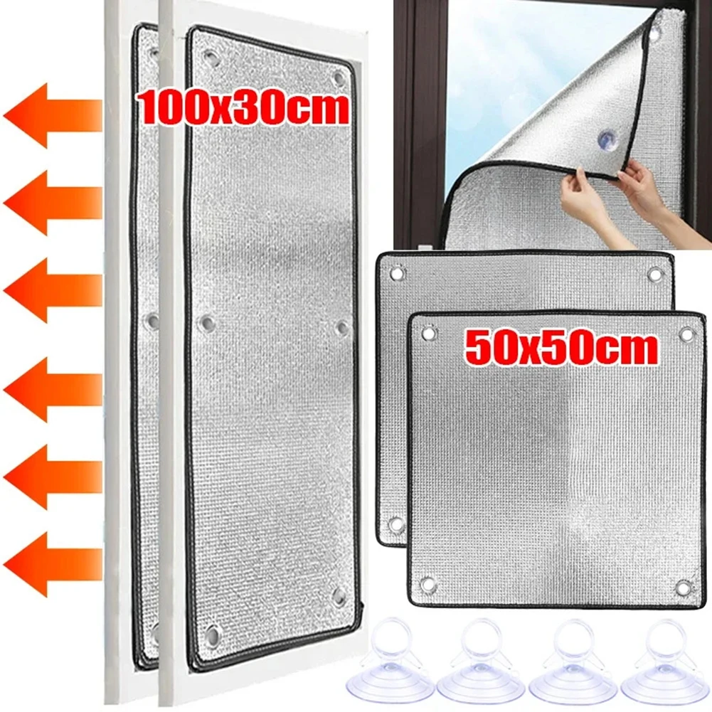 Doppelschichtige Aluminiumfolie Isolierfolie Fenster Sonnenschutzfolie Verdickte Schärpe Dach Sonnenschirm Anti-UV Sonnenschutzfolie
