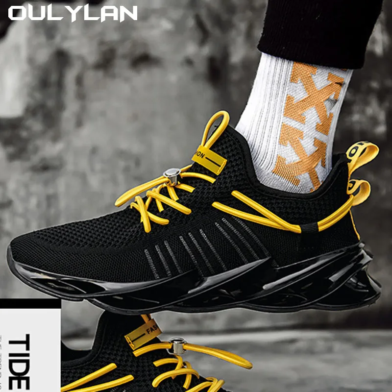 Oulylan Lightweight Men's Running Shoes Outdoor Breathable Men Sports Shoes Anti-slip Male Sneakers Fashion Tennis 2024