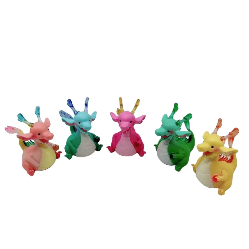 Rainbow dragon monster twist egg flying dragon gradient color decoration green dragon yellow dragon