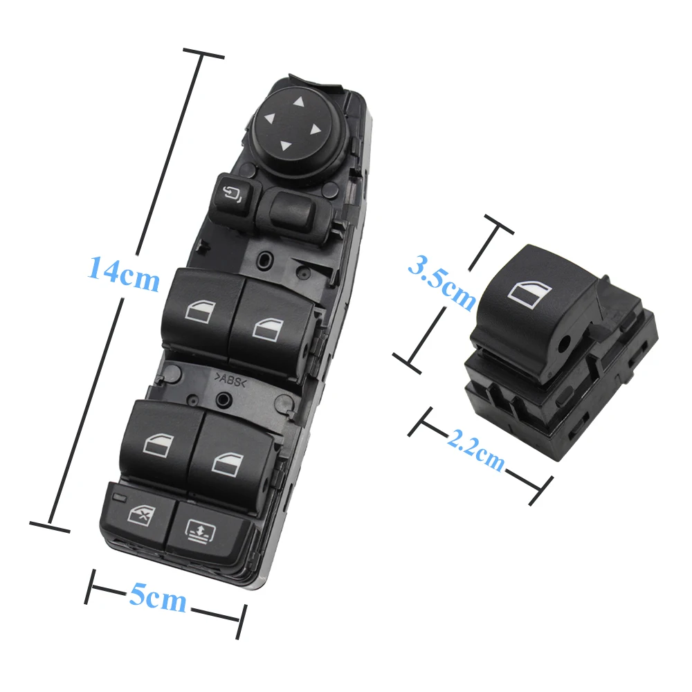 Power Lifter Master Front Rear Window Mirror Switch Control Button For BMW 7 Series F01 F02 730Li 740Li 750Li 760Li  61319241915