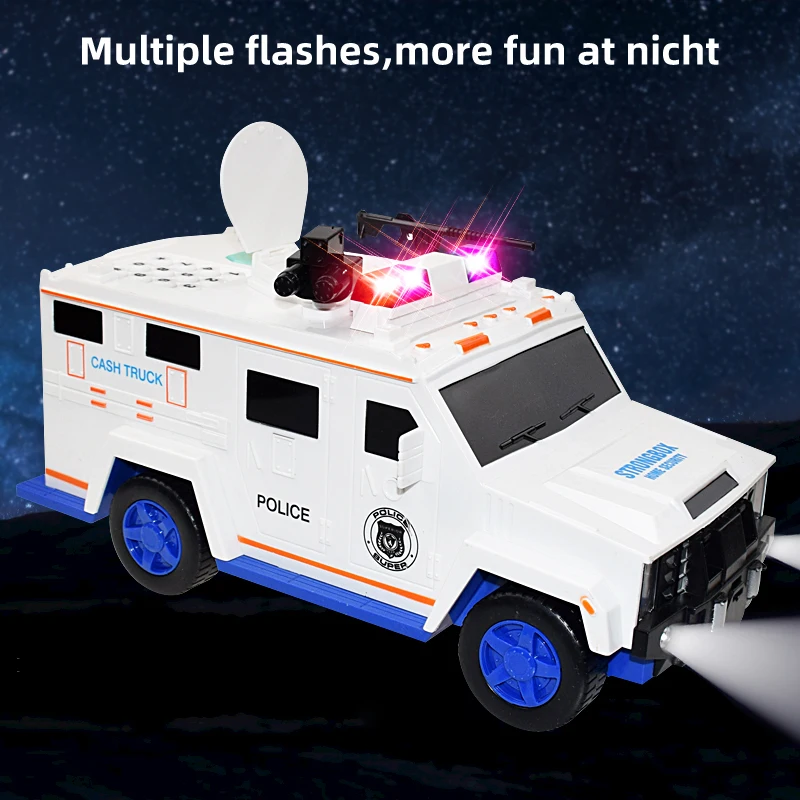 Hummer Bankbiljet Transporter Licht Muziek Cartoon Auto Munt Bank Smart Vingerafdruk Wachtwoord Besparing Spaarpot Kinderen Voertuig Speelgoed Gift