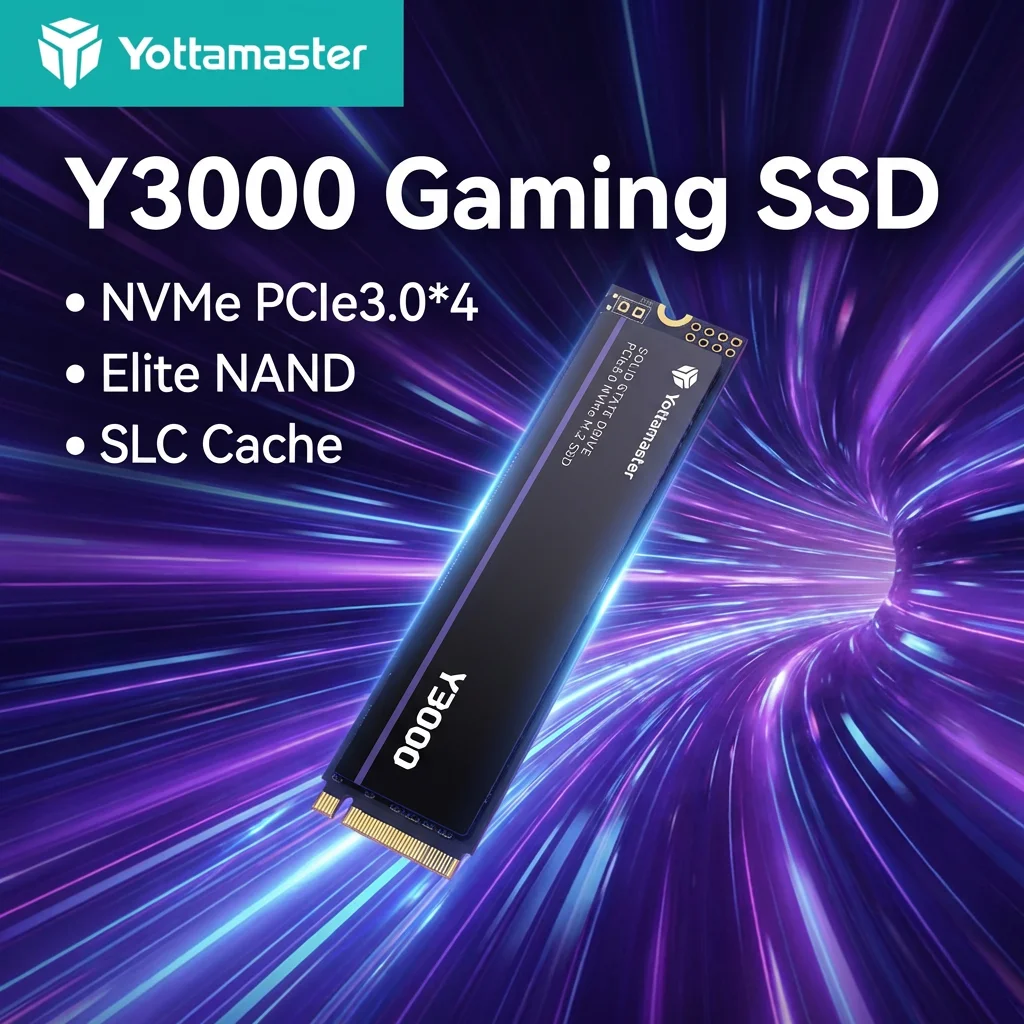 

Yottamaster Y3000 SSD 1TB 512GB 256GB M.2 2280 NVMe Internal Solid State Drive SSD NVMe PCIe 3.0 for PC Computer Laptop Gaming