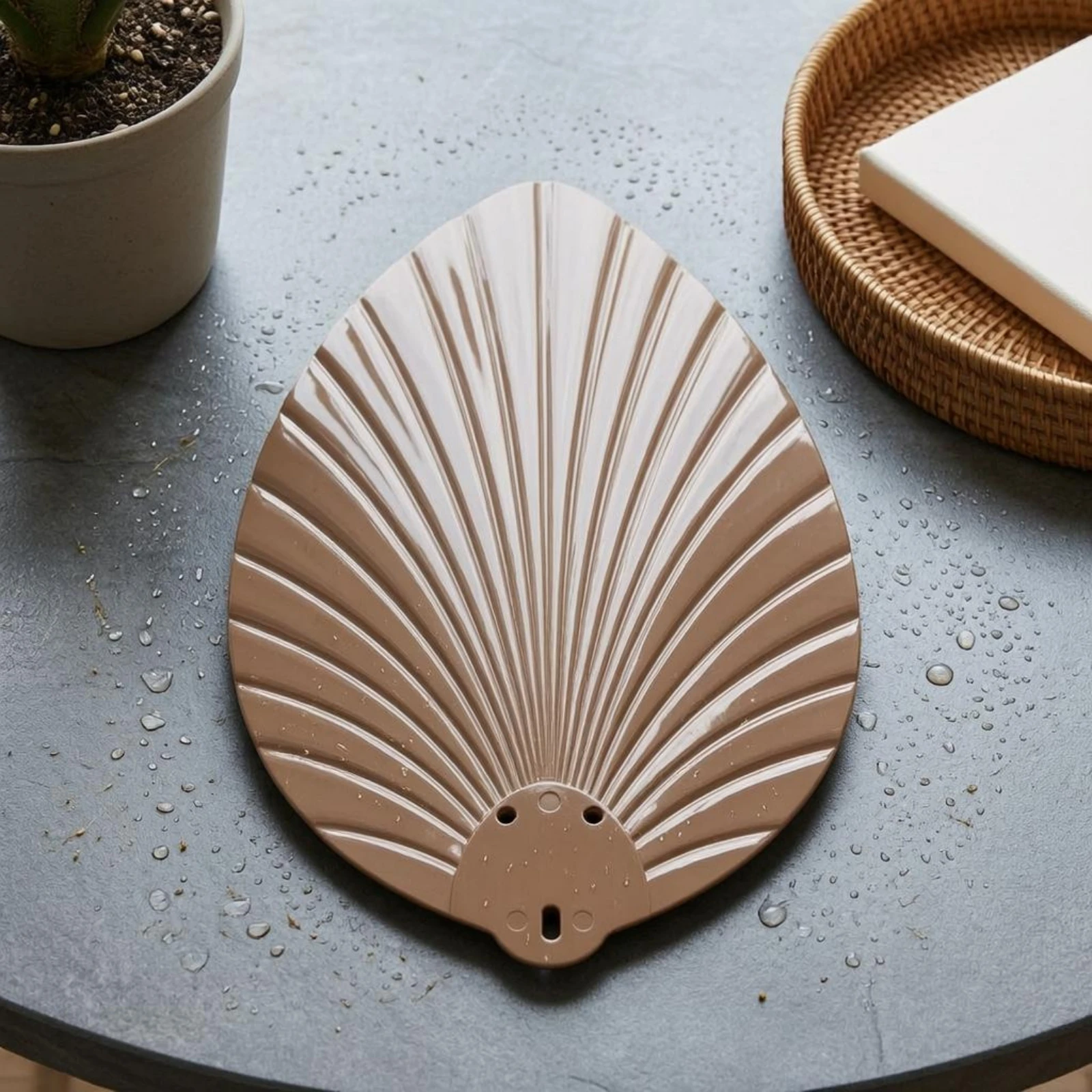 Leaf-Shaped Fan Blade ABS Ceiling Fan Blade House Hardware Glossy Home Appliance Ribbed