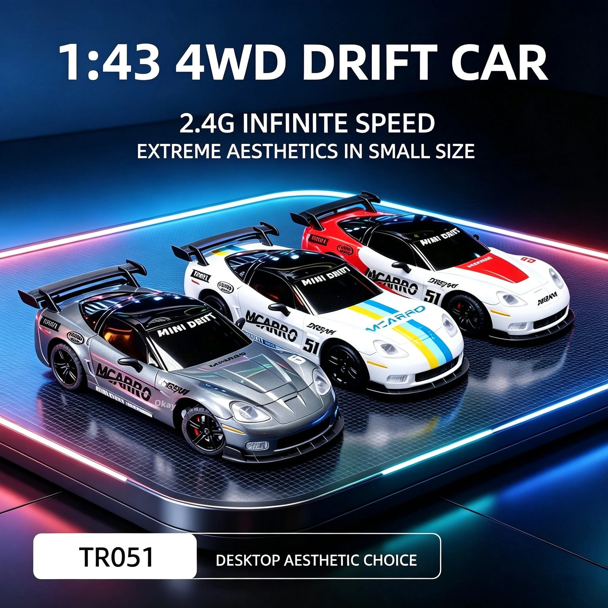 Rc Drift Car Kit - MCARRO TR051 1/43 Scale 4WD Full