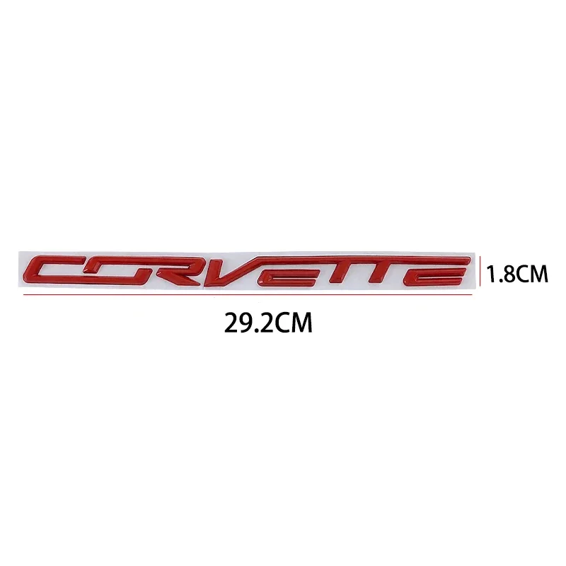 29.2x1.8cm 3D Car Styling Badge Decal Rear Trunk Metal Emblem Sticker for Chevrolet  Corvette Accessories Auto Body Decoration