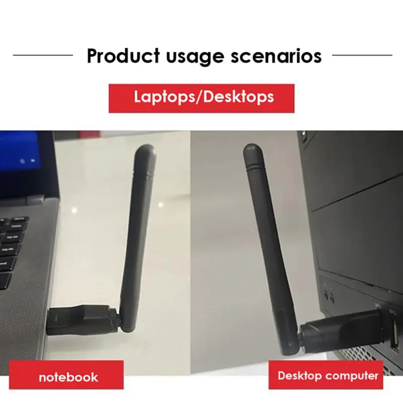 Sem fio Mini USB Dongle Receptor Wi-Fi, 2.4GHz Adaptador WLAN -Fi, 150Mbps Placa de rede, PC, Laptop, DVB T2, DVB T2