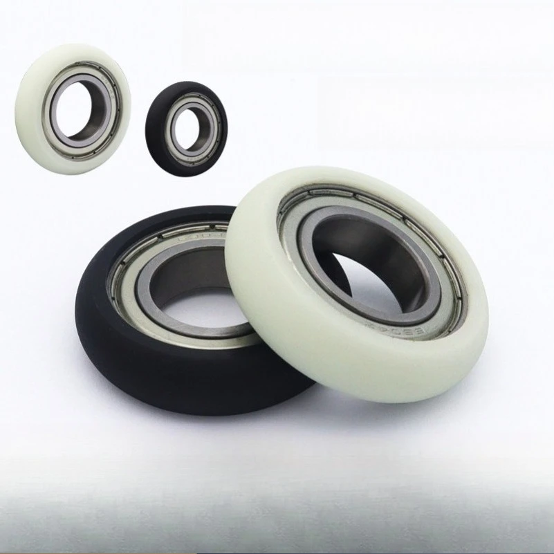 Arc Bearing Coated Polyurethane PU Doors and Windows Movable Pulley Guide Wheel Silent Wear- Resistant-10 Pcs