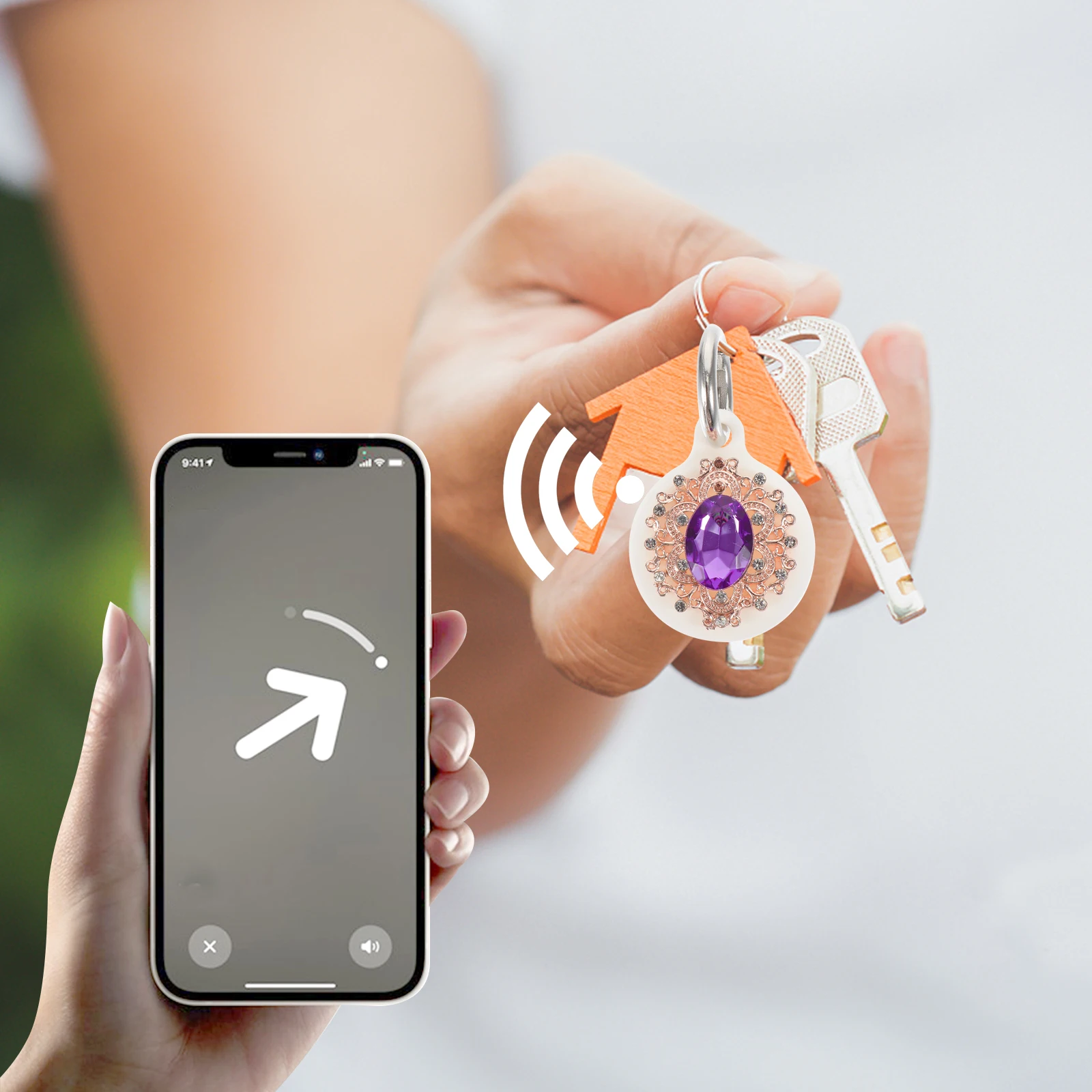 

Silicone Protective Cover Sturdy Soft Case Compatible with Airtags Shockproof Simple Design Protective Case