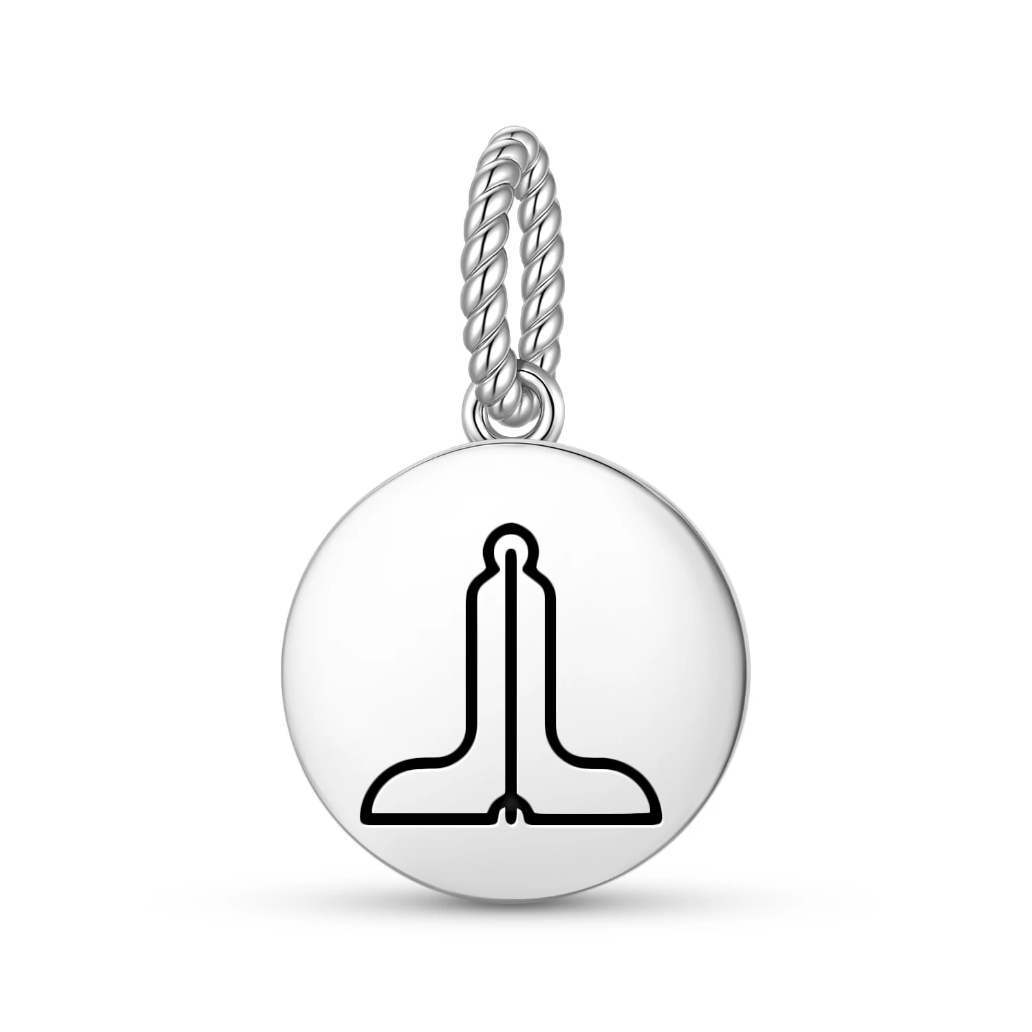 Freemasonry Level Pendant 925 Sterling Silver Symbol Charm Bead for Women Bracelet Necklace Jewelry Trendy