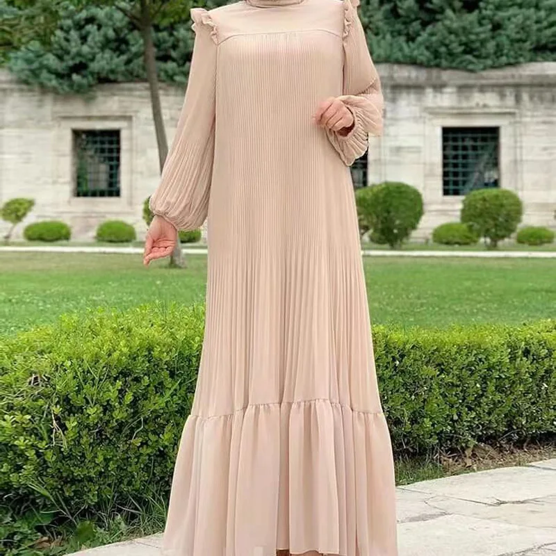 Vestido holgado de cuello alto para mujer, caftán Abaya Elegante a la moda, vestido de graduación de Dubái, otoño e invierno, 2XL, novedad de 2024