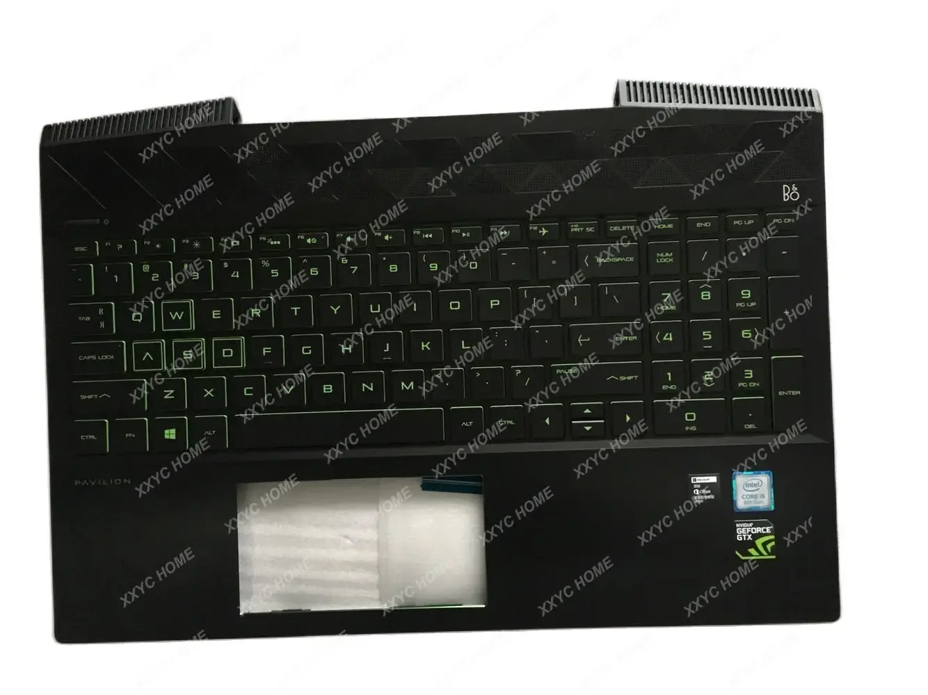 

Palmrest Keyboard Bezel for HP Pavilion GAMING 15-CX PC with green backlight purple backlight