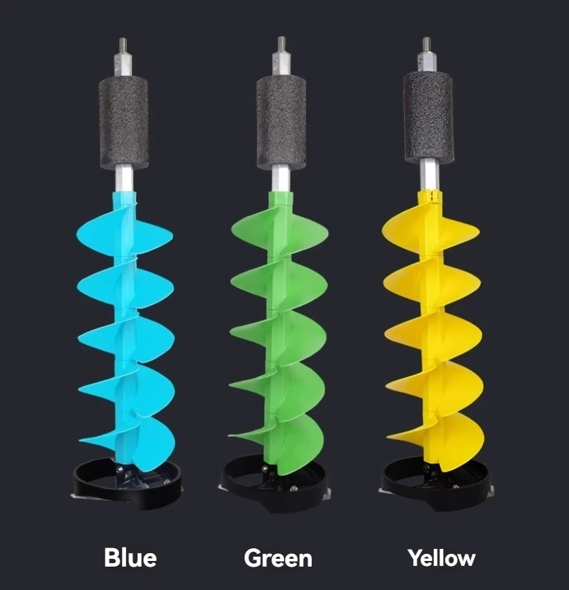 Electric Nylon Coreless Fishing Spiral Drill With Positioning Drill For Ice Fishing