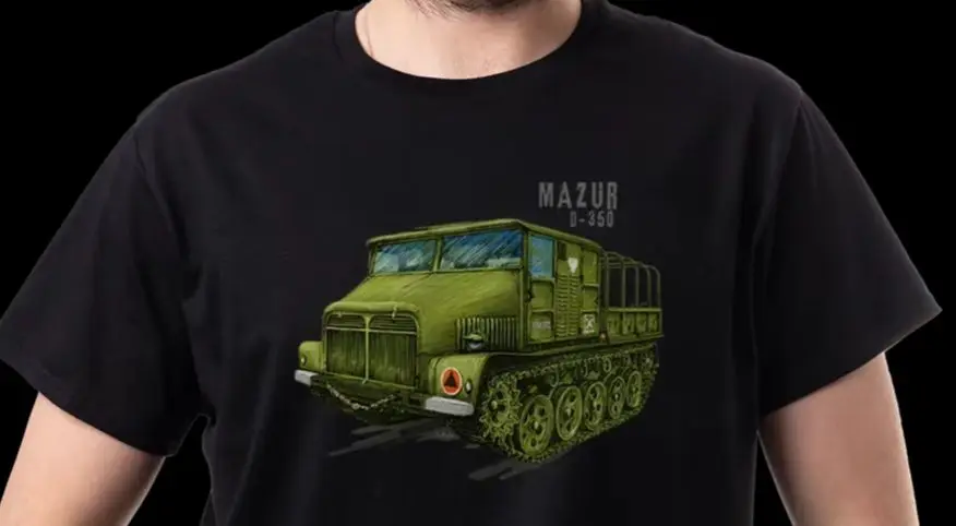 

Футболка Polish Army Truck D-350 MAZUR Artillery Tractor, 100% хлопок, с круглым вырезом, летняя повседневная мужская футболка с короткими рукавами, размер S-3XL