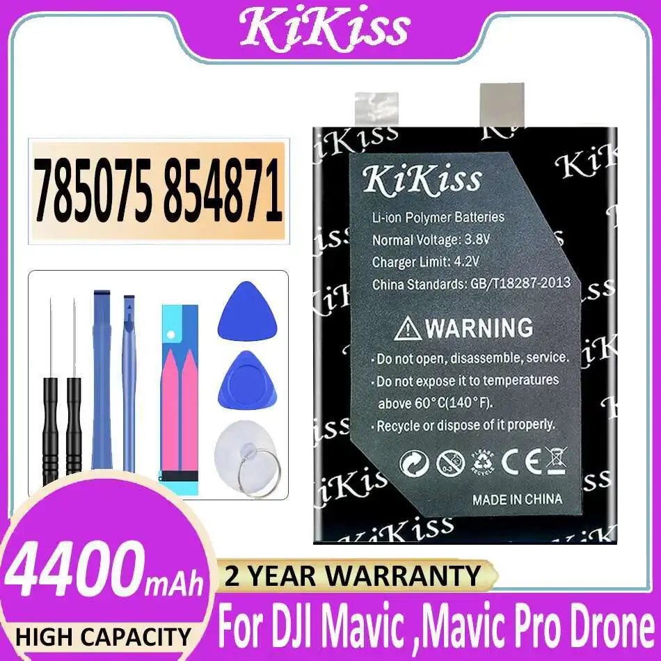 

Аккумулятор для дрона Dji Mavic Pro Drone 784974 785075 Новый 3,8 В Макс. 4,35 В Diy 3S 11,4 В Flight 854871 4400 мАч Длительный срок службы