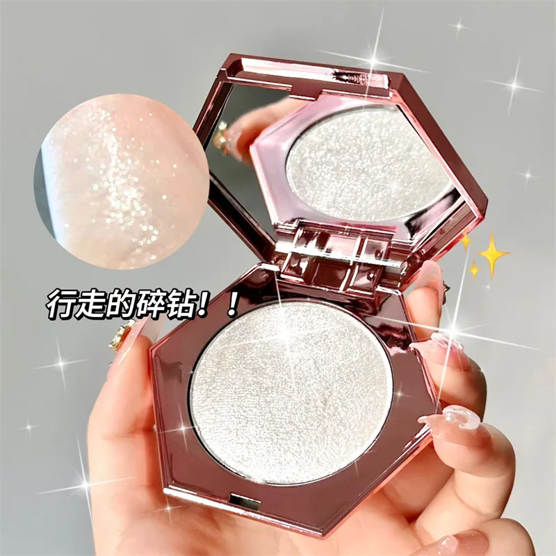 Mochi Diamond Highlighter Powder Mashed Potato Texture Natural 3D Duochrome Moonlight Crushed Stone Shimmer for Aegyo Sal Hot