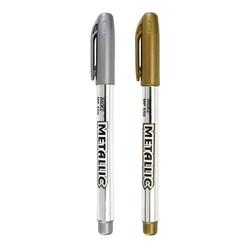 2 Pieces Metallic Wax Seal Pen Kit, 1 Metallic Gold + 1 Metallic Silver Wax Seal Pens Wax Seal Pen for Decorating Sealing Stamp