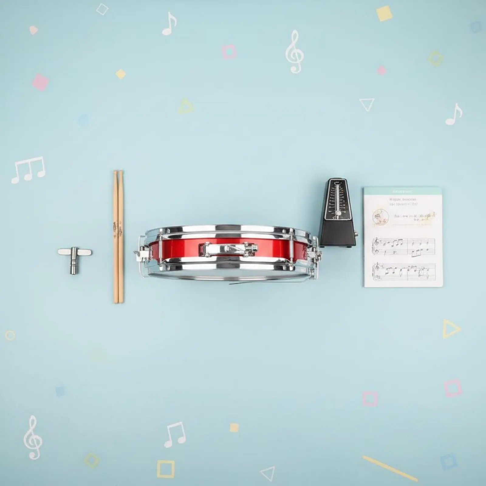 

Drum Practice Pad with Stand Stable Tripod Base 12Inch Snare Practice Pad for Young Drummers