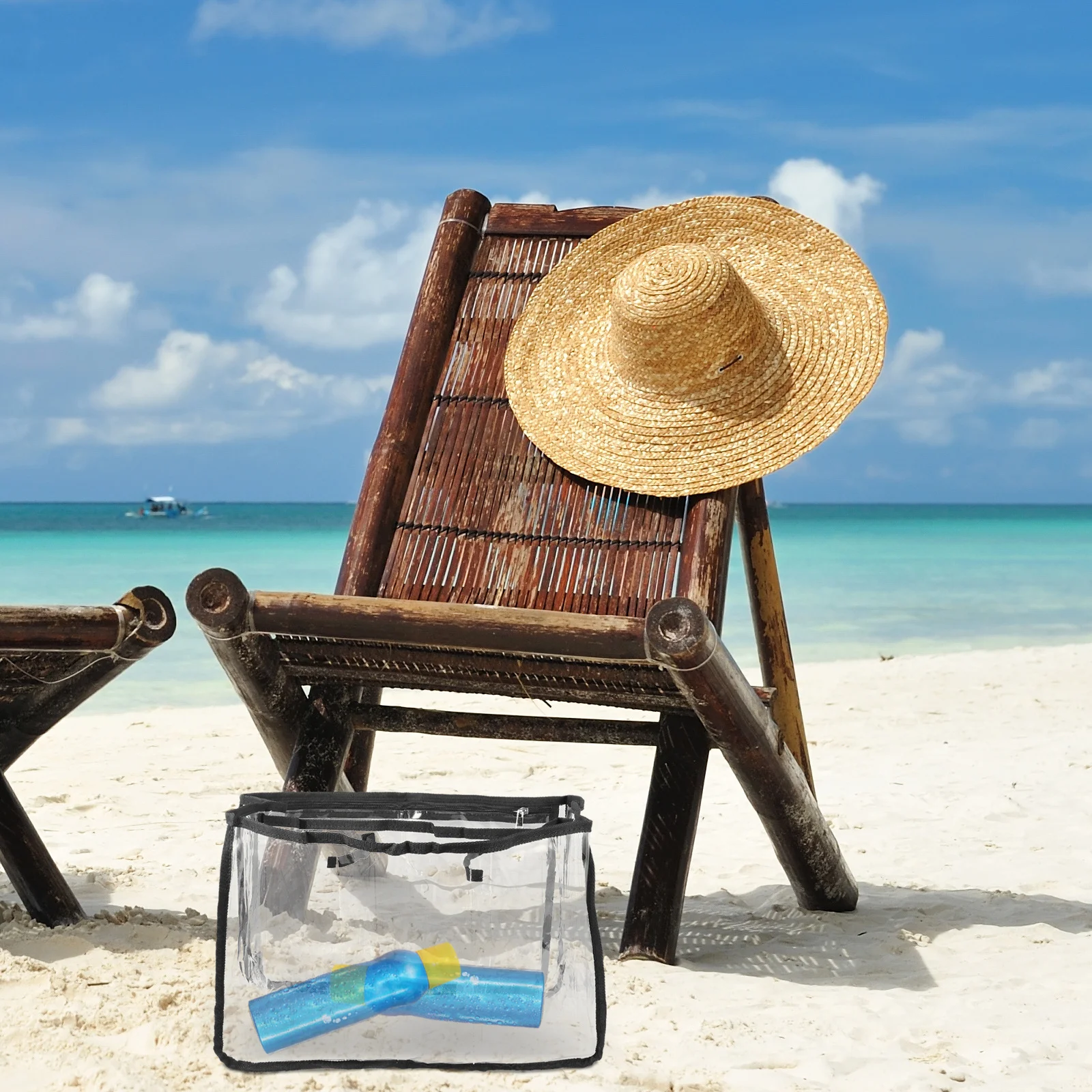 

Large Clear Beach Bag For Women Portable Tote Storage Bag Travel Pool Swimming Gear Organizer Reusable Grocery Tote Outdoor