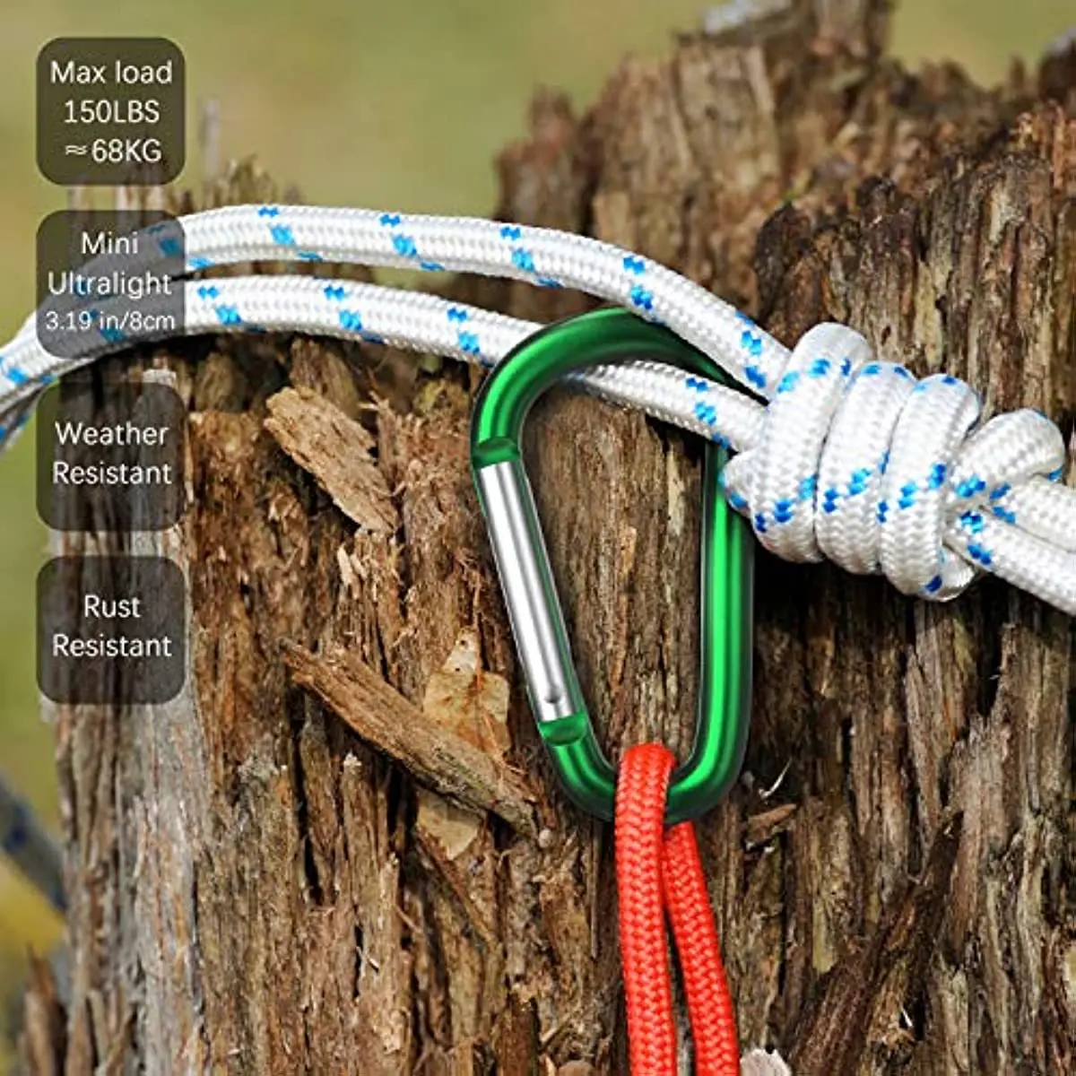 10pcs/lot Carabiner Travel Kit Camping Equipment Alloy Aluminum Survival Gear Camp Mountaineering Hook Camping Accessories 6#