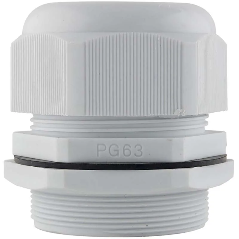 Waterproof Cable Gland Plastic Cable Entry IP67 PG7 For 3-6.5mm PG9 PG11 PG13.5 PG16 PG19/21 White/Black Nylon Plastic Connector