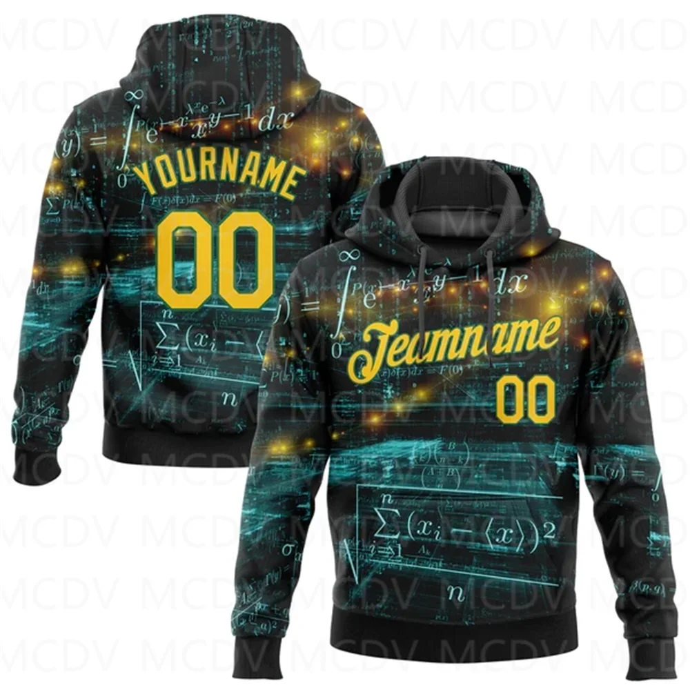 

Black Gold-Kelly Green 3D Pattern Design Math Sports Pullover Sweatshirt Hoodie3D Printed Hoodies Unisex Casual Street Tracksuit