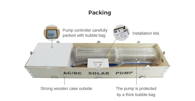 Customizable High Pressure  Clean Water Well Pumps De Agua Solar AC/DC Hybrid Solar Submersible Pump
