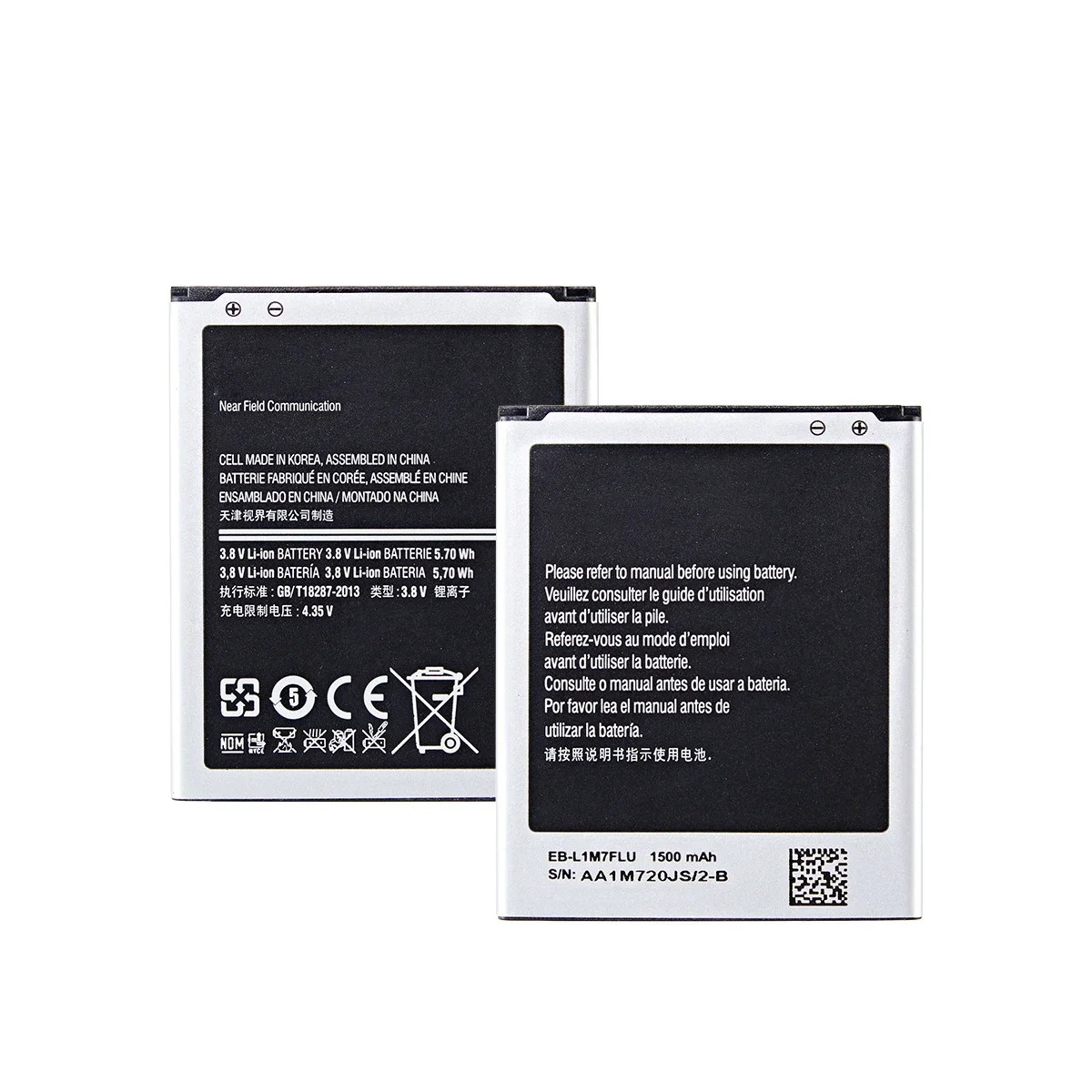 Marke Neue EB-L1M7FLU EB-F1M7FLU 1500 mAh Batterie Für Samsung Galaxy S3 Mini GT-I8190 i8160 I8190N GT-i8200 S7562 G313 WO