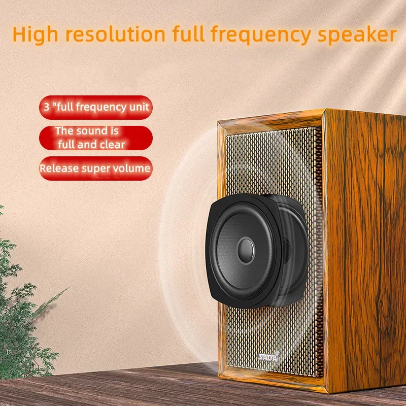 Portable Wooden Bluetooth Speaker Wireless Stereo Surround Subwoofer BT 5.1 Sound Column HIFI Sound System Boombox Caixia De Som