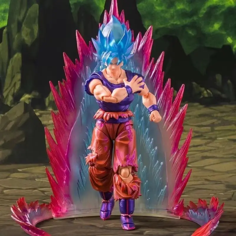 

Аниме-фигурка Dragon Ball Z Shf Kaiouken Blue Son Goku, модель аниме-фигурки, подарки, коллекционные фигурки, игрушки для детей, 17 см