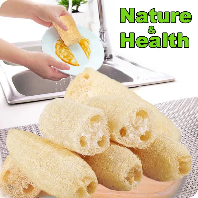 4 Stück/Packung Organische Luffas, Luffa-Spa-Peeling-Schwamm, natürlicher Luffa-Körperwaschschwamm, entfernt abgestorbene Hautschüppchen, 4 Zoll groß.