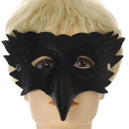 Meia face ram chifre máscara halloween cosplay máscara ressurreição carnaval espuma do plutônio demônio satanás máscara cosplay máscaras de máscaras