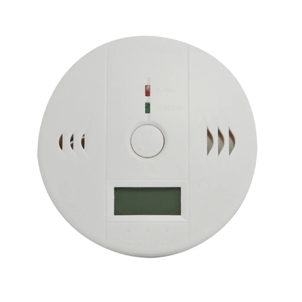 (1 PCS) LCD Display CO Carbon Monoxide Poisoning Sensor Monitor Portable and Compact Alarm Detector Home Security Stand Alone