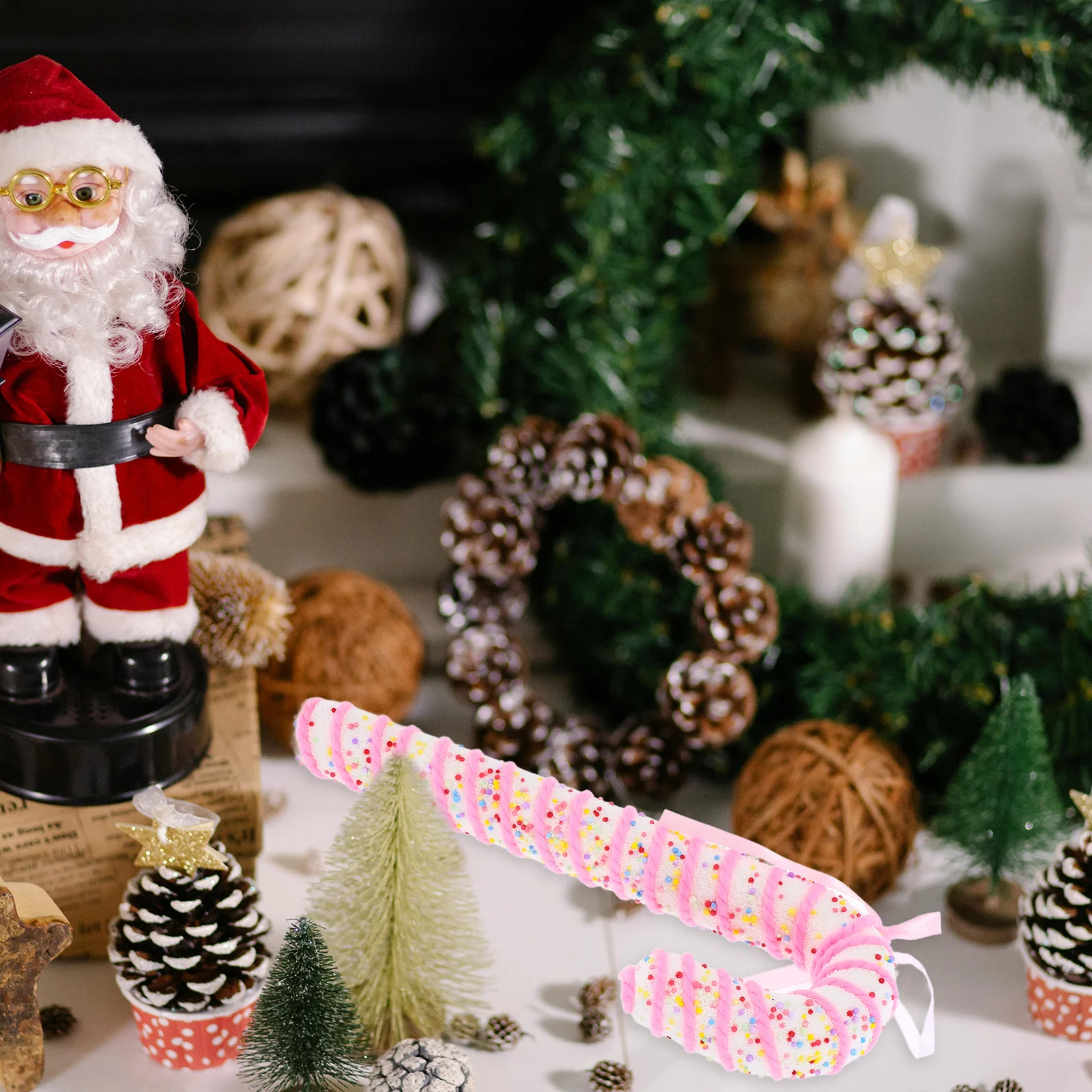 

13 Inch Large Candy Cane Ornament Red White Striped Christmas Tree Hanging Decor Holiday Home Indoor Party Use Xmas Decorations