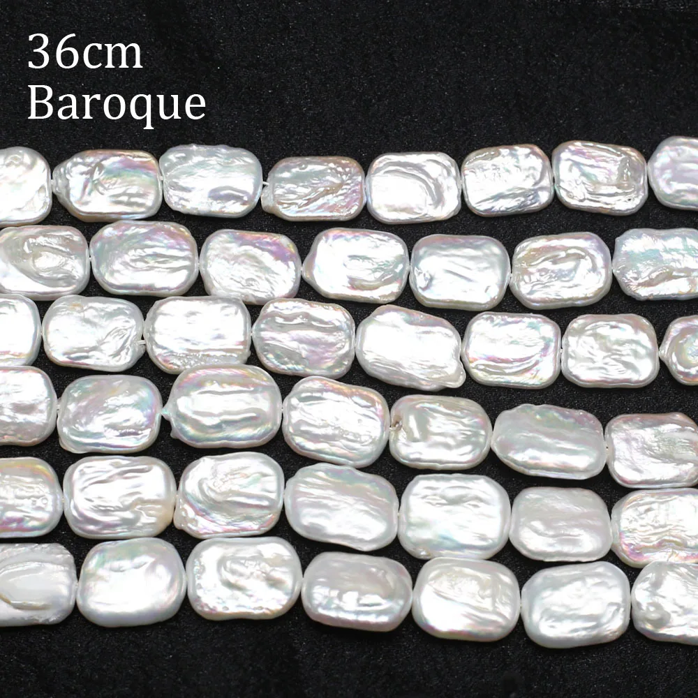 

13x18mm Rectangular Baroque Cultured Pearls Natural Freshwater Pearl Beads for Jewelry Making DIY Necklace Bracelet Accessories