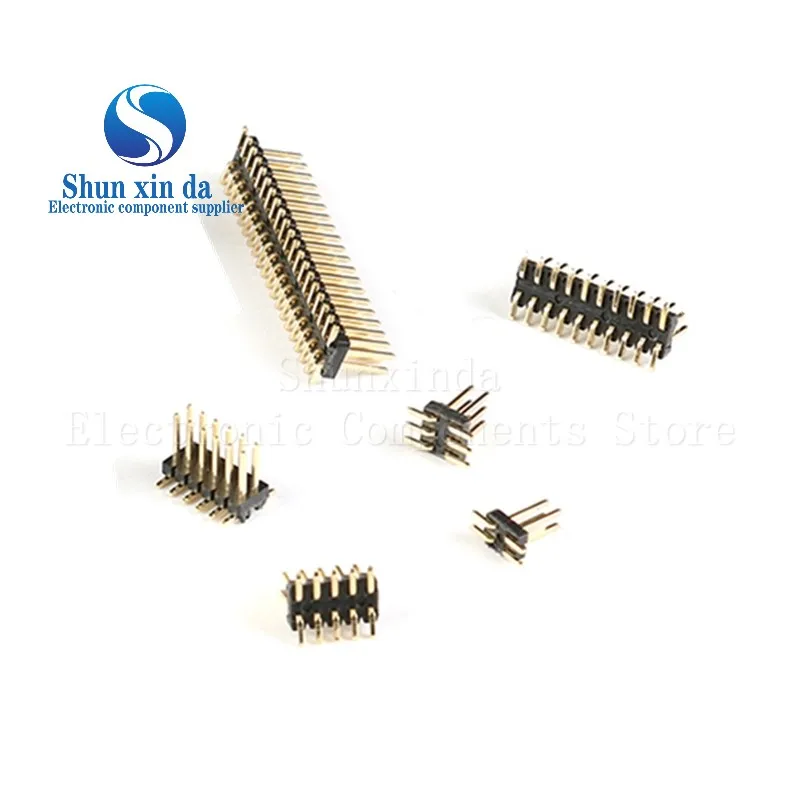 20PCS 1.27mm SMD SMT 2*3-40Pin Double row 3p 4p 5p 6p 7p 8p 10p 12p 15p 20p 25p 30p 40p 50p Male Connector Strip Pin header