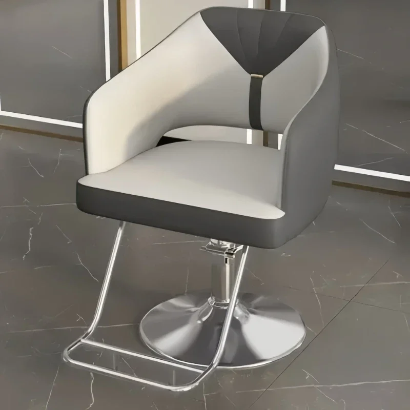 

Liftable Stainless Haircutting Chair Simple Barber Shop Professional Chaise De Coiffure Beauty Salon Electric Chair Furniture