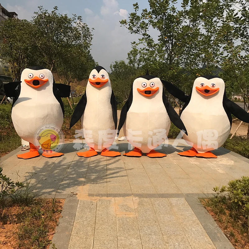 

The Penguins of Madagascar Penguin Mascot Costume Halloween Cosplay Fancy Dress Animal Cartoon Mascot Costumes Adult Size