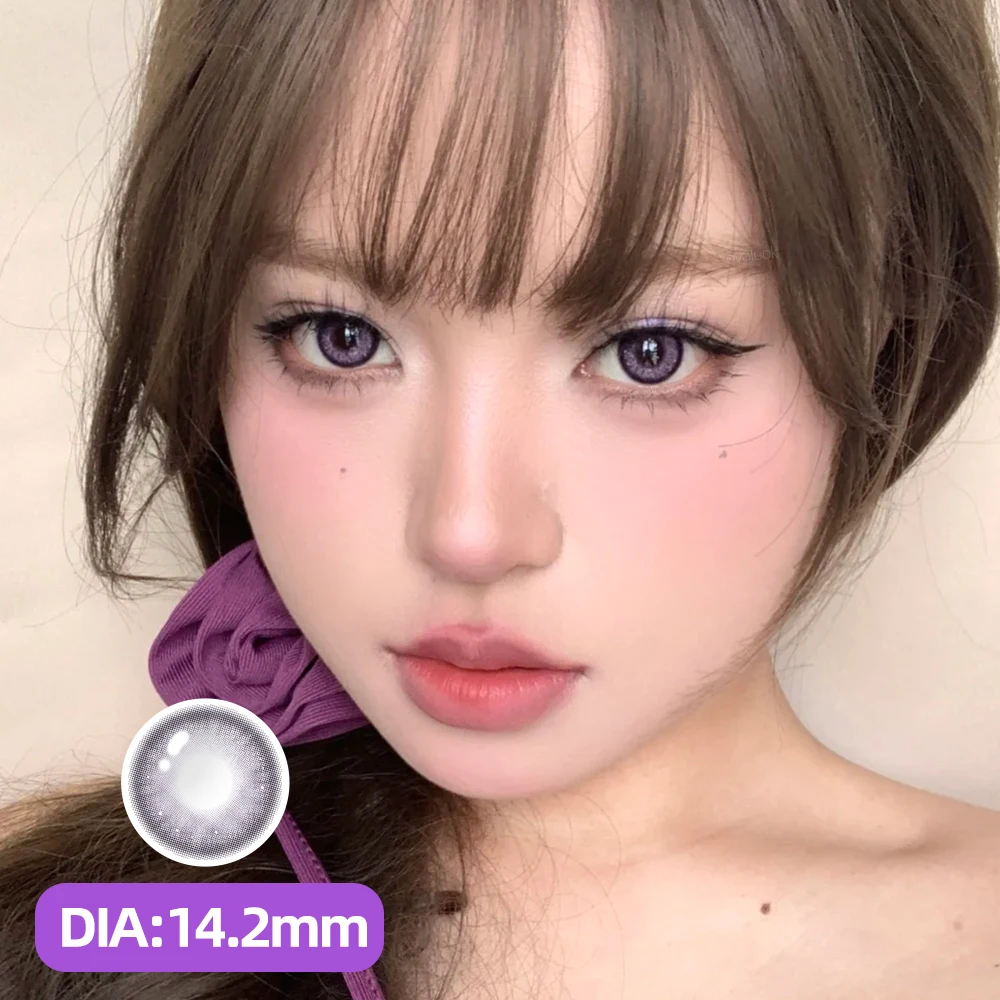 OVOLOOK-Silver Knight Contact Lenses for Eyes Gradient Contact Lenses Beauty Pupils Rainbow Colored Eye Lenses Optical Lens 2pcs