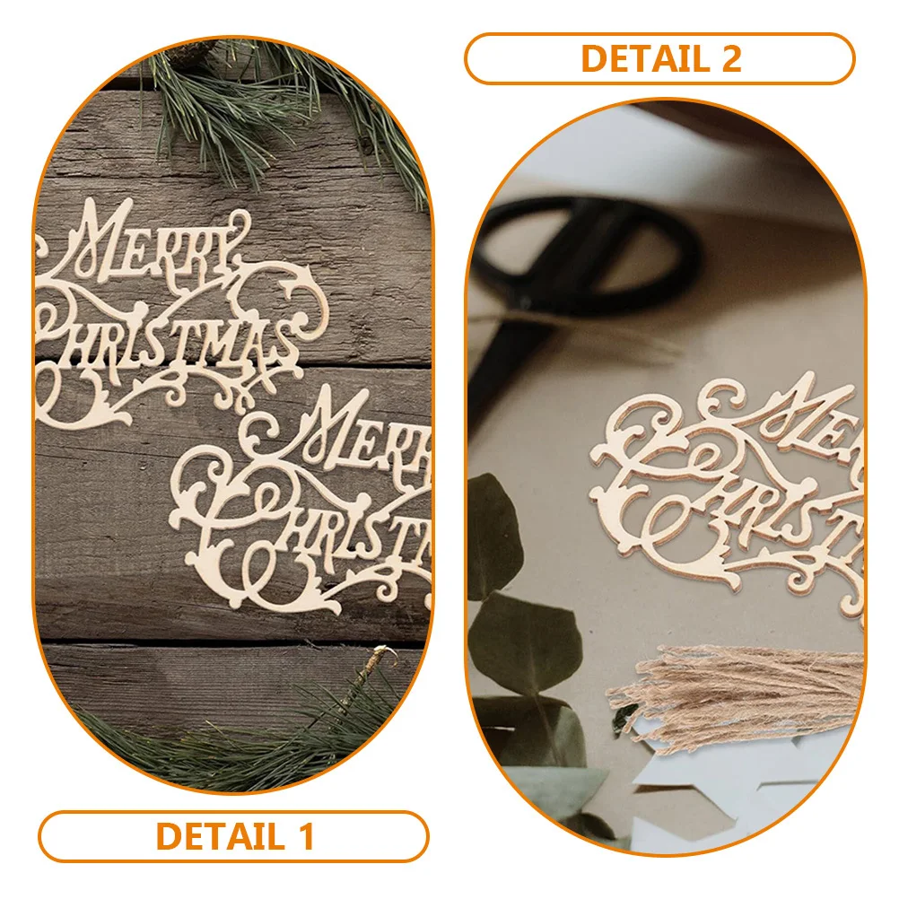 

10Pcs Xmas Wooden Hanging Ornaments Unfinished Blank Wood Cutouts DIY Painting Decoration Craft Gift Christmas Cutouts