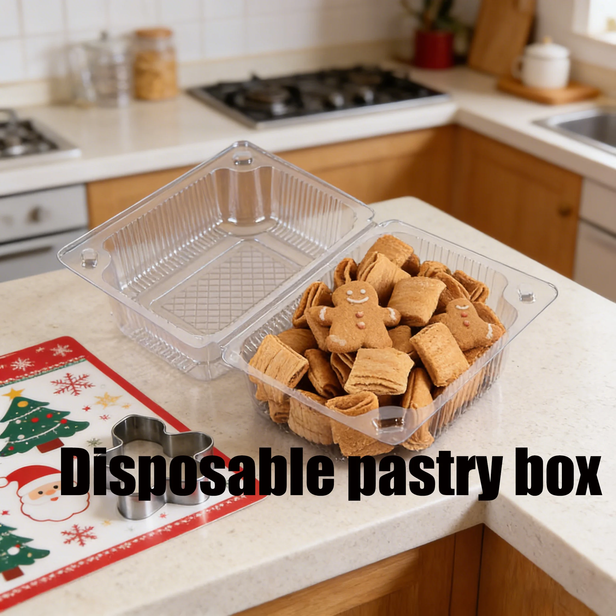 Bulk Pack Cake Boxes 50 Pcs, Cost Effective for Restaurants. 25x19x10cm, Sturdy & Clean