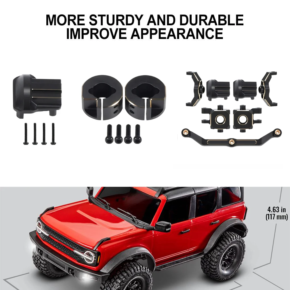 RCGOFOLLOW 1/18 Messing Stärkere Lenkstange RC Upgrade Teil Lenkgestänge Spurstange Für Trx4m RC Auto Teil