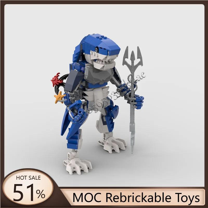 

НОВЫЙ 359 шт. бестселлер по индивидуальному заказу MOC модель акулы-воина, технология, образовательная сборная головоломка, креативные детские игрушки, подарок на праздник