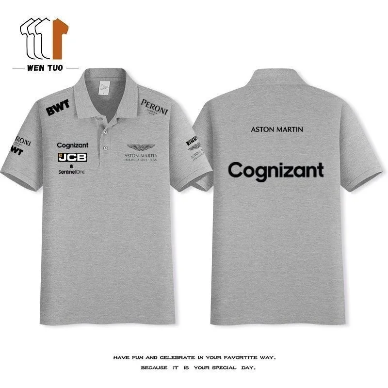 New Summer Formula Racing Team POLO Shirts for Men and Women Summer Cotton Casual T-Shirts Short Sleeve A-Astons Martins