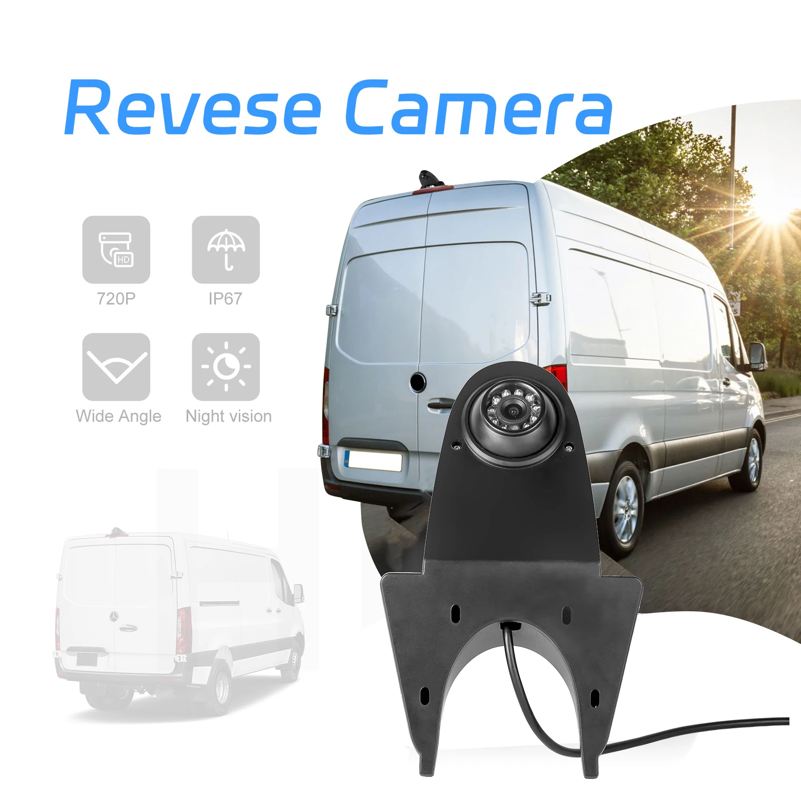 AHD 1080P Waterproof Backup Camera for Mercedes-Benz Infrared Night Vision Reverse Imaging System for Business Purpose Vehicle