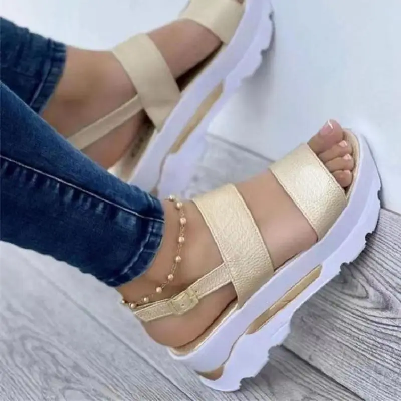 Zomer Damesschoenen Sandalen Zachte Sandalen Vrouw Feest Wandelschoenen Sleehak Schoenen Voor Dames Casual Schoeisel Vrouwen Sandaal Dames Dames