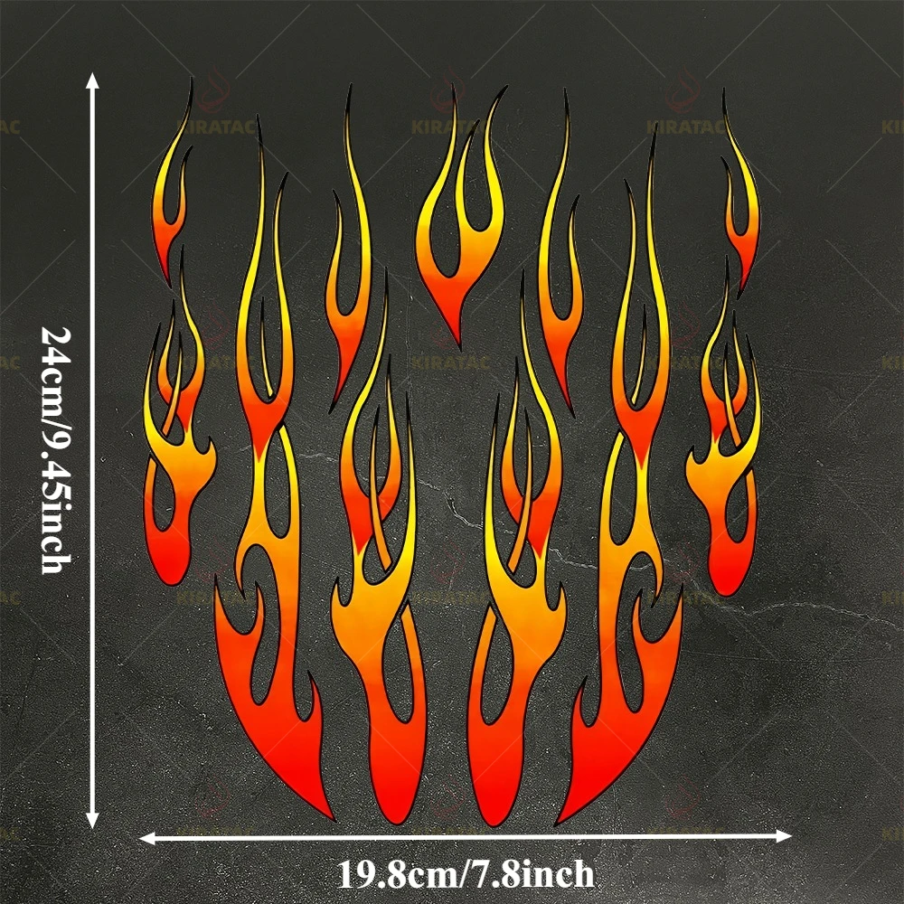 1Set Cool Flame Motorcycle Sticker,Waterproof Vinyl for Helmet,Fairing,Tank,Windshield,Car Universal Decor