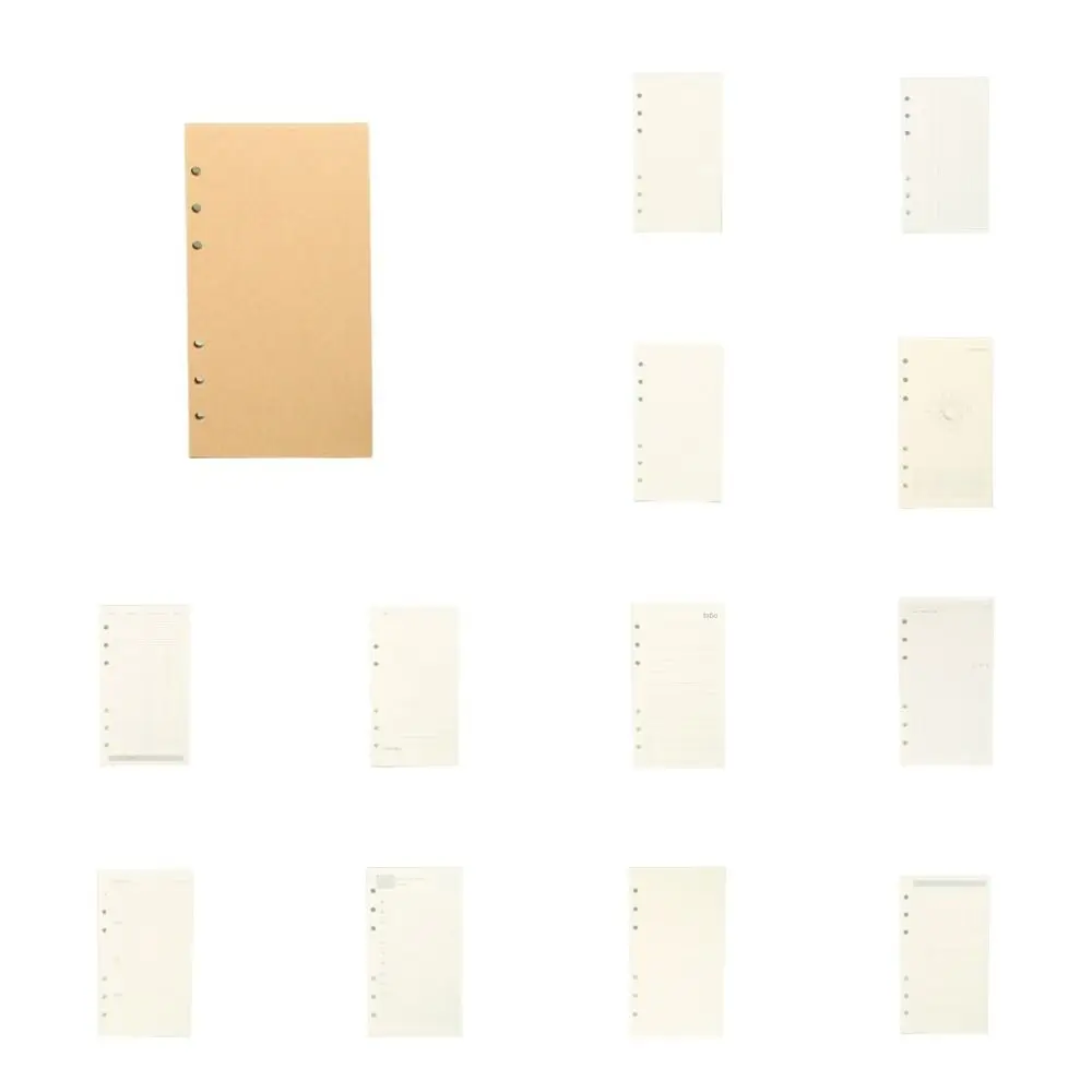 Recambio de papel para cuaderno de hojas sueltas, 45 hojas, carpeta en espiral, rejilla de línea A5 A6 A7, papel de recambio interior, papel de página separador