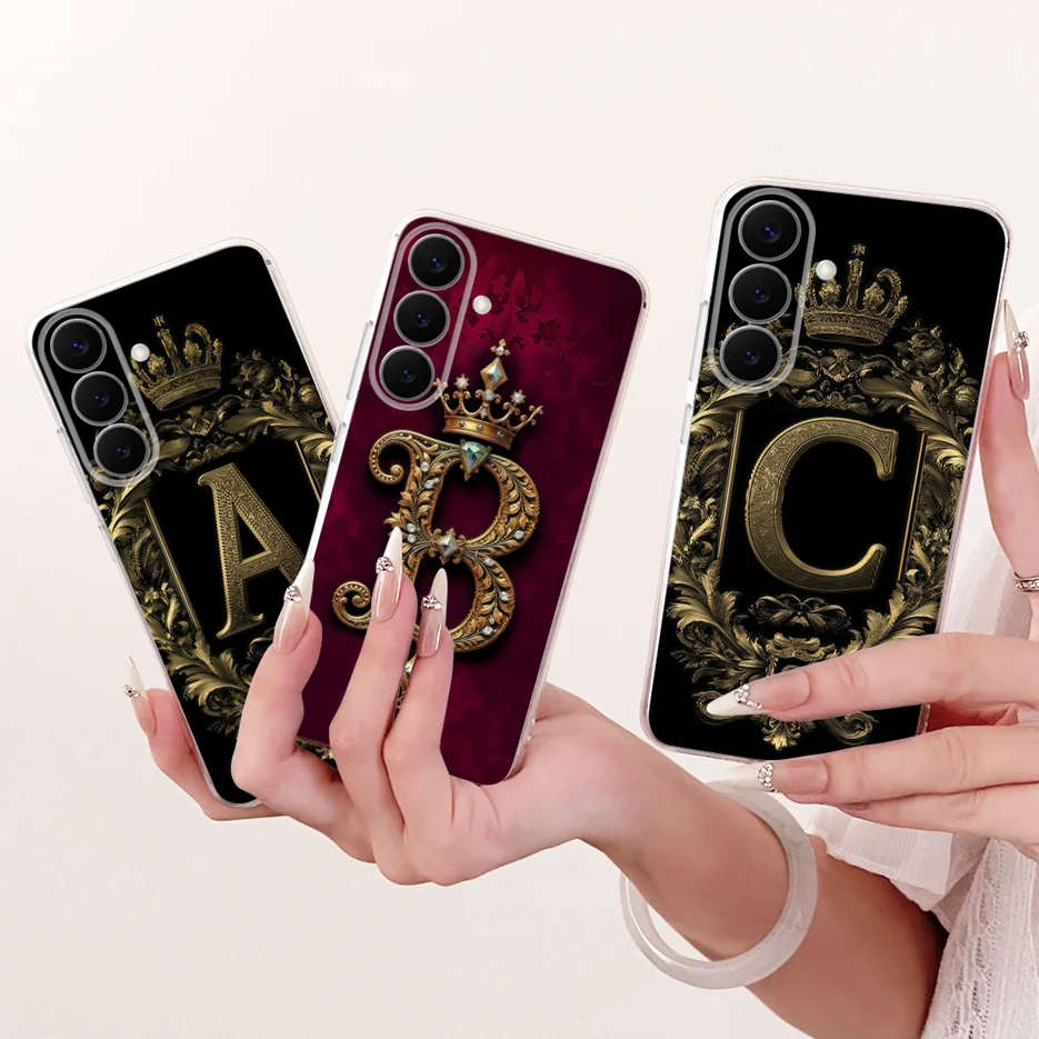 For Samsung Galaxy S26 FE Case SM-S741B Cute Crown Letters Cover Soft Silicone Case For Samsung S26 FE S26FE 5G Back Cover Coque