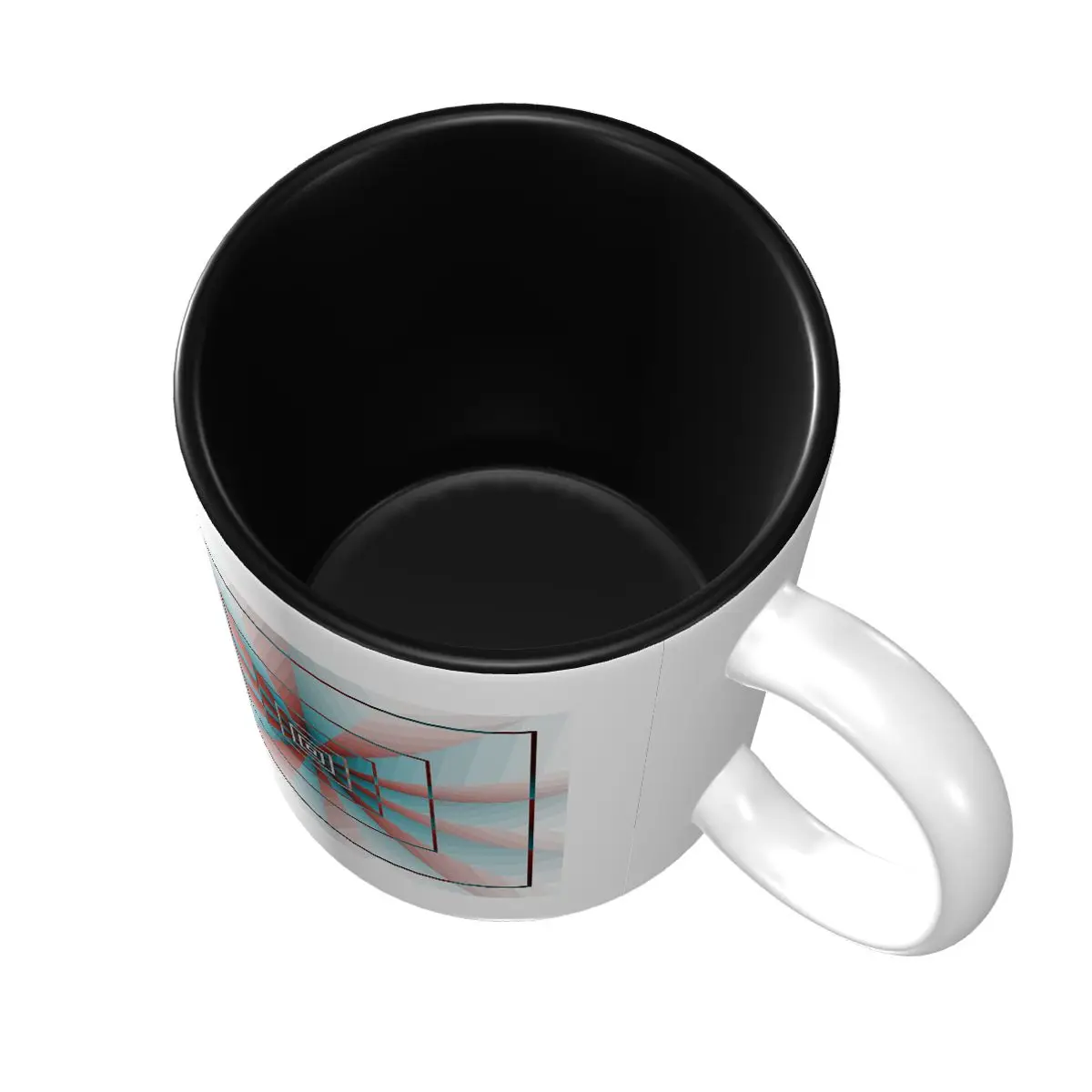 Geometric Layout In Blue And Red, Geometric Abstraction, Abstract Art Mug Funny Ceramic Coffee Cups Tea Mugs Milk Cup Drinkware